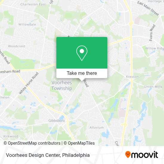 Voorhees Design Center map