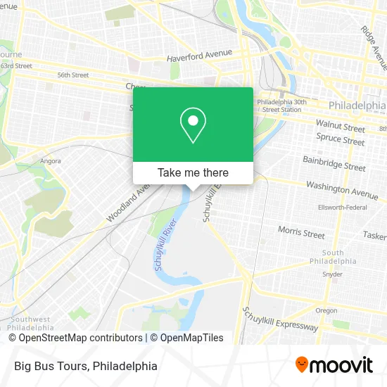 Big Bus Tours map