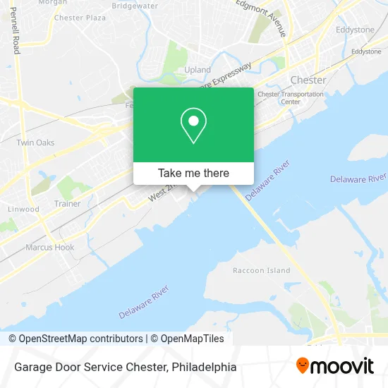 Garage Door Service Chester map