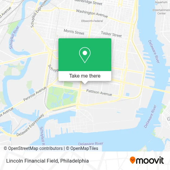 Lincoln Financial Field map
