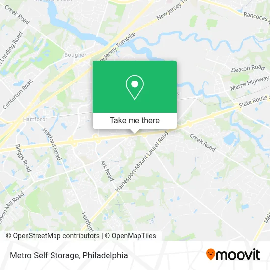Metro Self Storage map