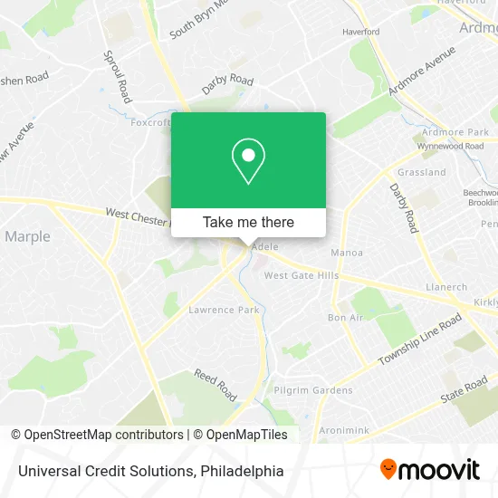Universal Credit Solutions map