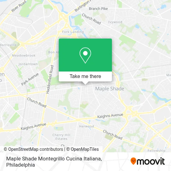 Maple Shade Montegrillo Cucina Italiana map