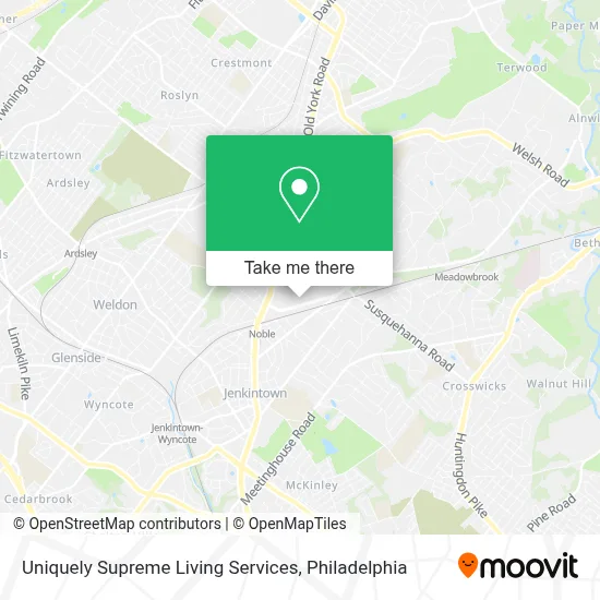 Uniquely Supreme Living Services map