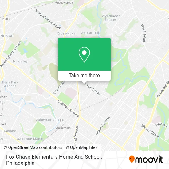 Fox Chase Elementary Home And School map