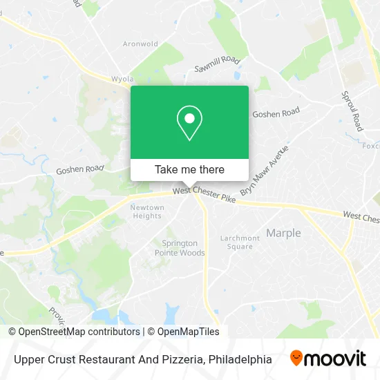 Upper Crust Restaurant And Pizzeria map