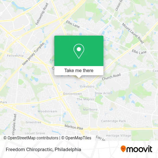 Freedom Chiropractic map