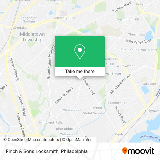 Finch & Sons Locksmith map