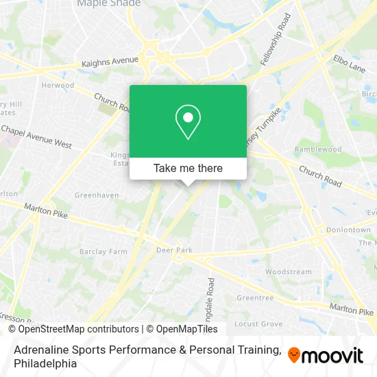 Adrenaline Sports Performance & Personal Training map