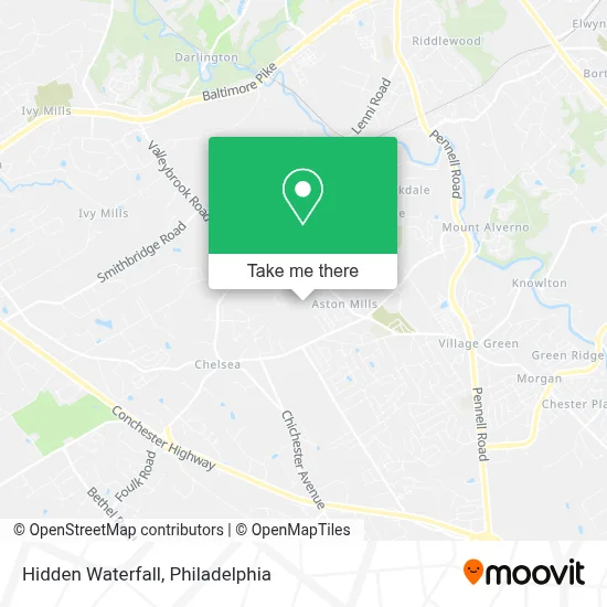 Hidden Waterfall map