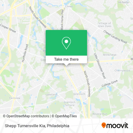Shepp Turnersville Kia map
