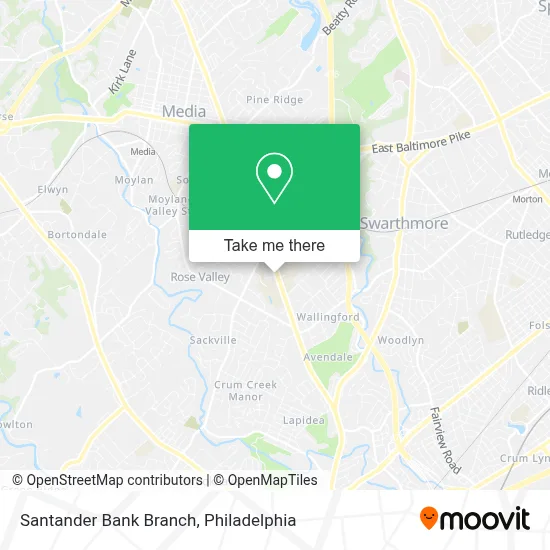 Santander Bank Branch map