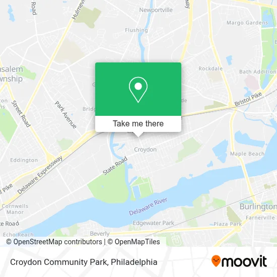 Croydon Community Park map