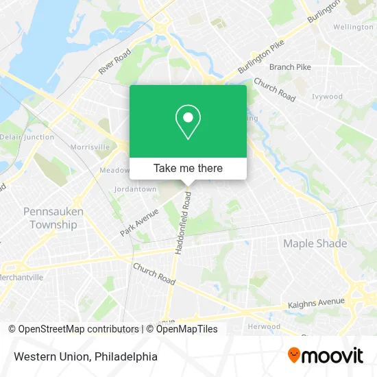 Western Union map