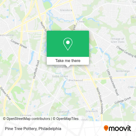 Pine Tree Pottery map