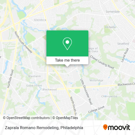 Zaprala Romano Remodeling map