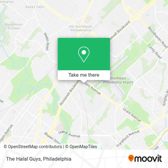 The Halal Guys map
