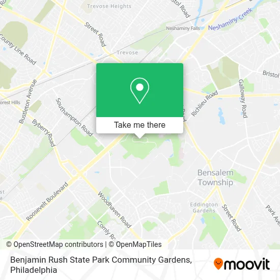 Benjamin Rush State Park Community Gardens map