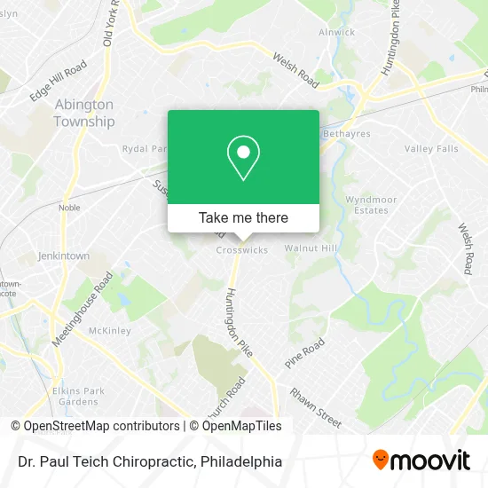 Dr. Paul Teich Chiropractic map