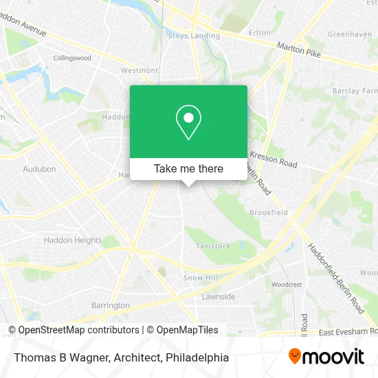Thomas B Wagner, Architect map