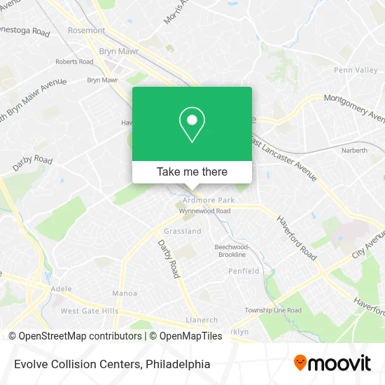 Evolve Collision Centers map