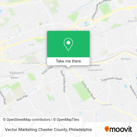 Vector Marketing Chester County map