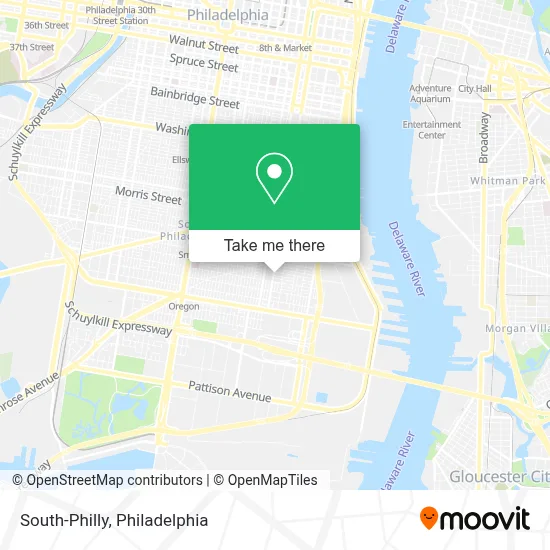 South-Philly map
