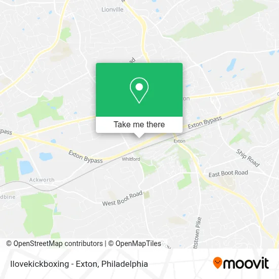 Ilovekickboxing - Exton map