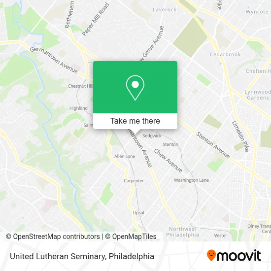 United Lutheran Seminary map