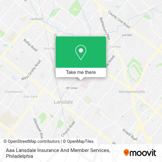 Aaa Lansdale Insurance And Member Services map