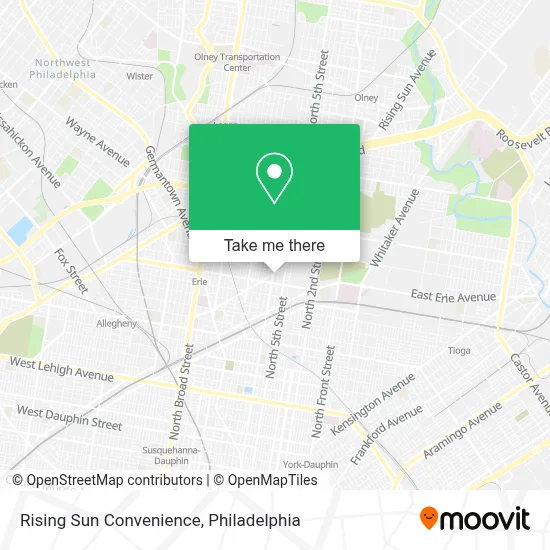 Rising Sun Convenience map