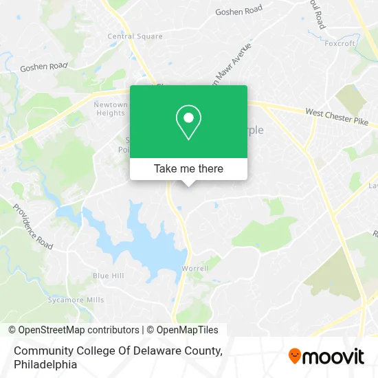 Community College Of Delaware County map
