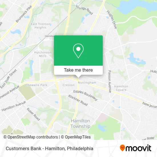 Customers Bank - Hamilton map