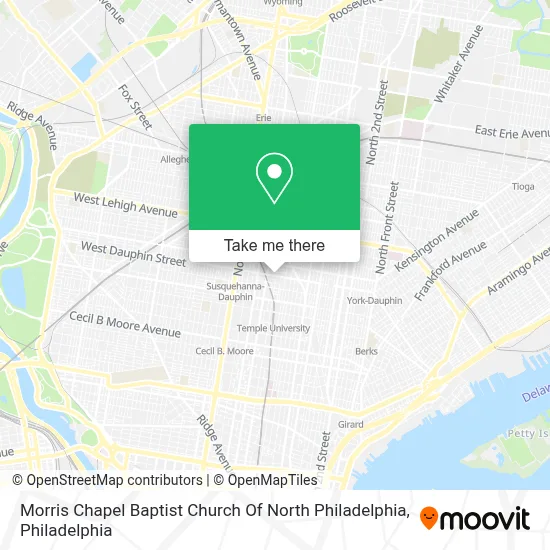 Morris Chapel Baptist Church Of North Philadelphia map