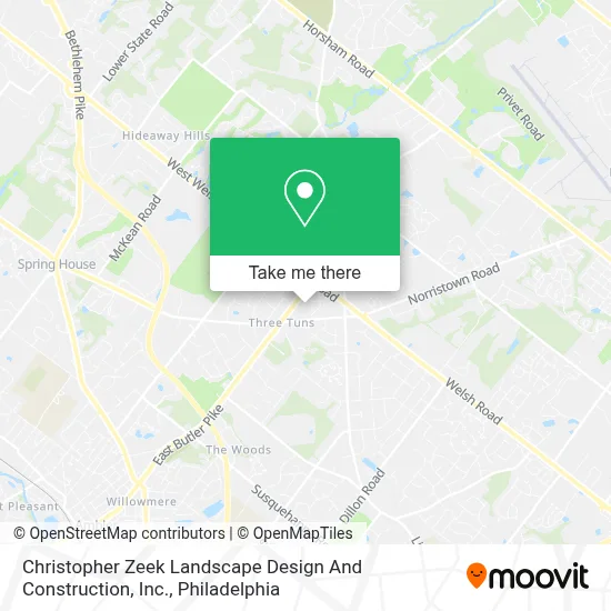 Christopher Zeek Landscape Design And Construction, Inc. map