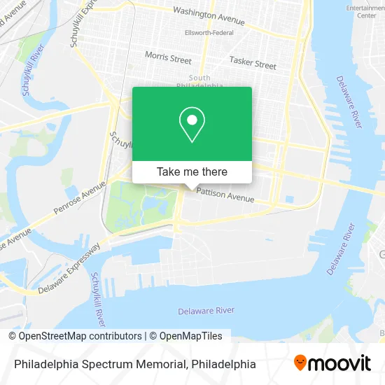 Philadelphia Spectrum Memorial map