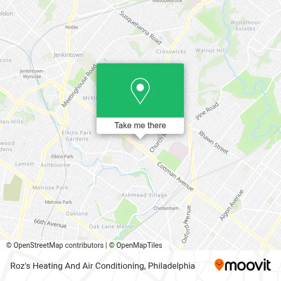 Roz's Heating And Air Conditioning map