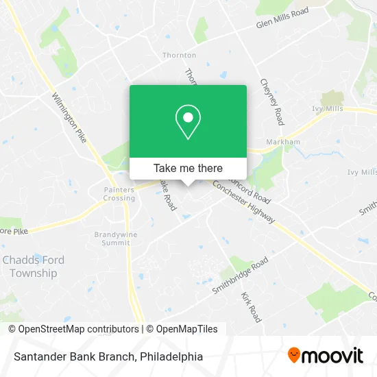 Santander Bank Branch map