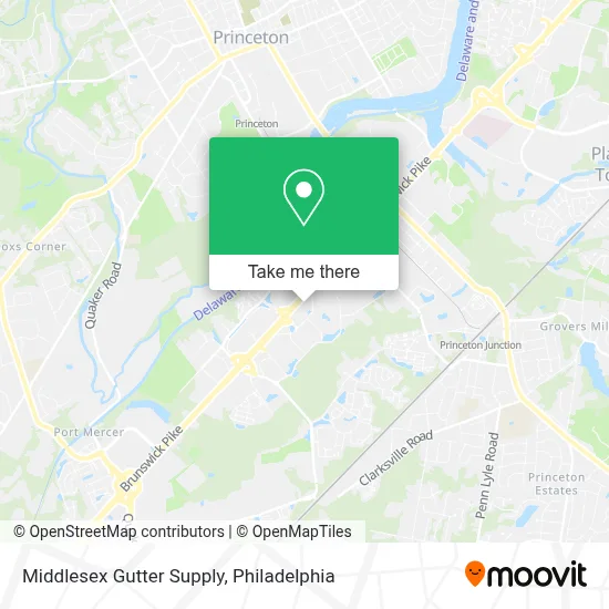 Middlesex Gutter Supply map