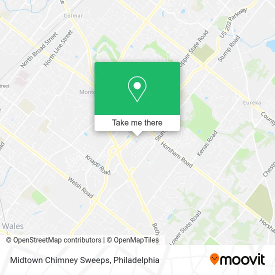 Midtown Chimney Sweeps map
