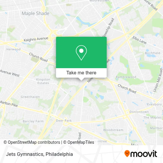 Jets Gymnastics map