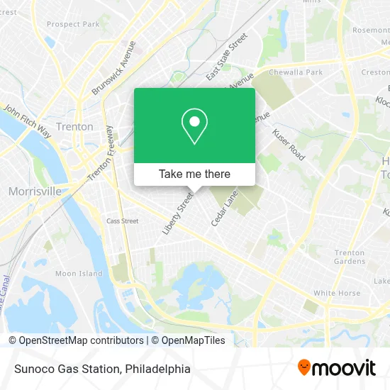 Sunoco Gas Station map