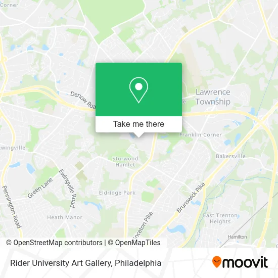 Rider University Art Gallery map