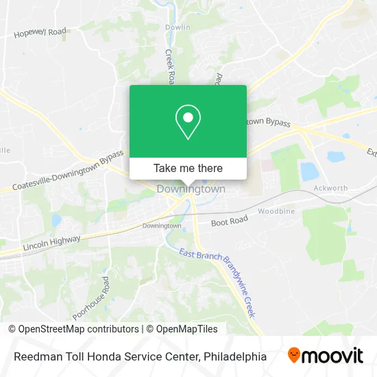 Reedman Toll Honda Service Center map