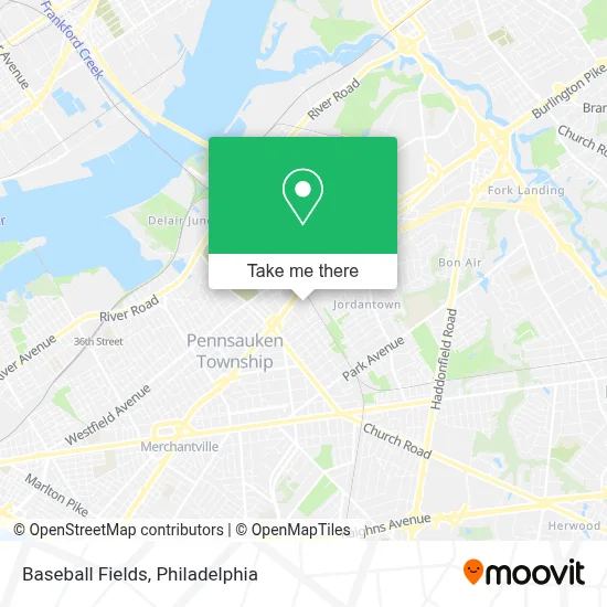 Baseball Fields map