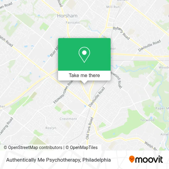 Authentically Me Psychotherapy map