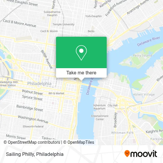Sailing Philly map