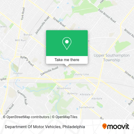 Department Of Motor Vehicles map