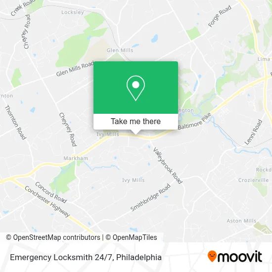 Emergency Locksmith 24/7 map