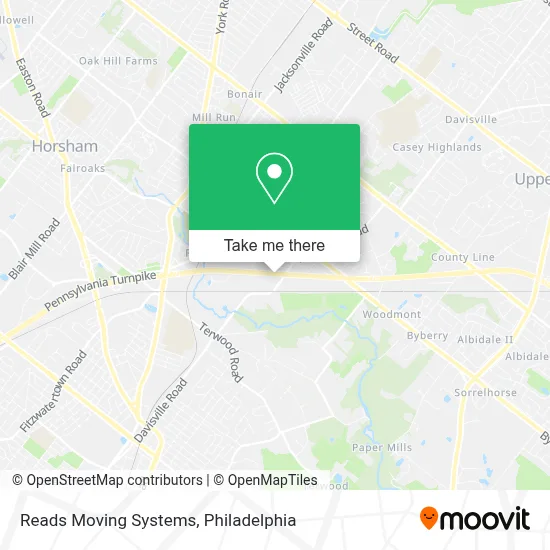 Reads Moving Systems map